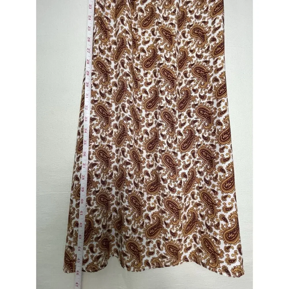 NWT Faithfull The Brand Juniper Paisley Midi Dress Puff Sleeve Sweetheart Size 6 - Picture 8 of 10